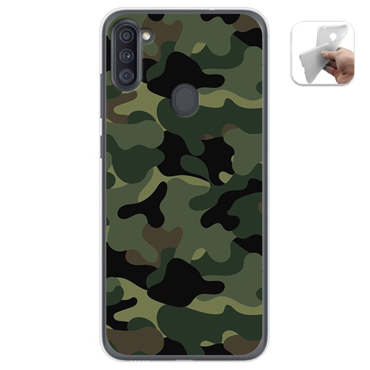 Funda Gel Tpu para Samsung Galaxy A11 / M11 diseño Camuflaje Dibujos