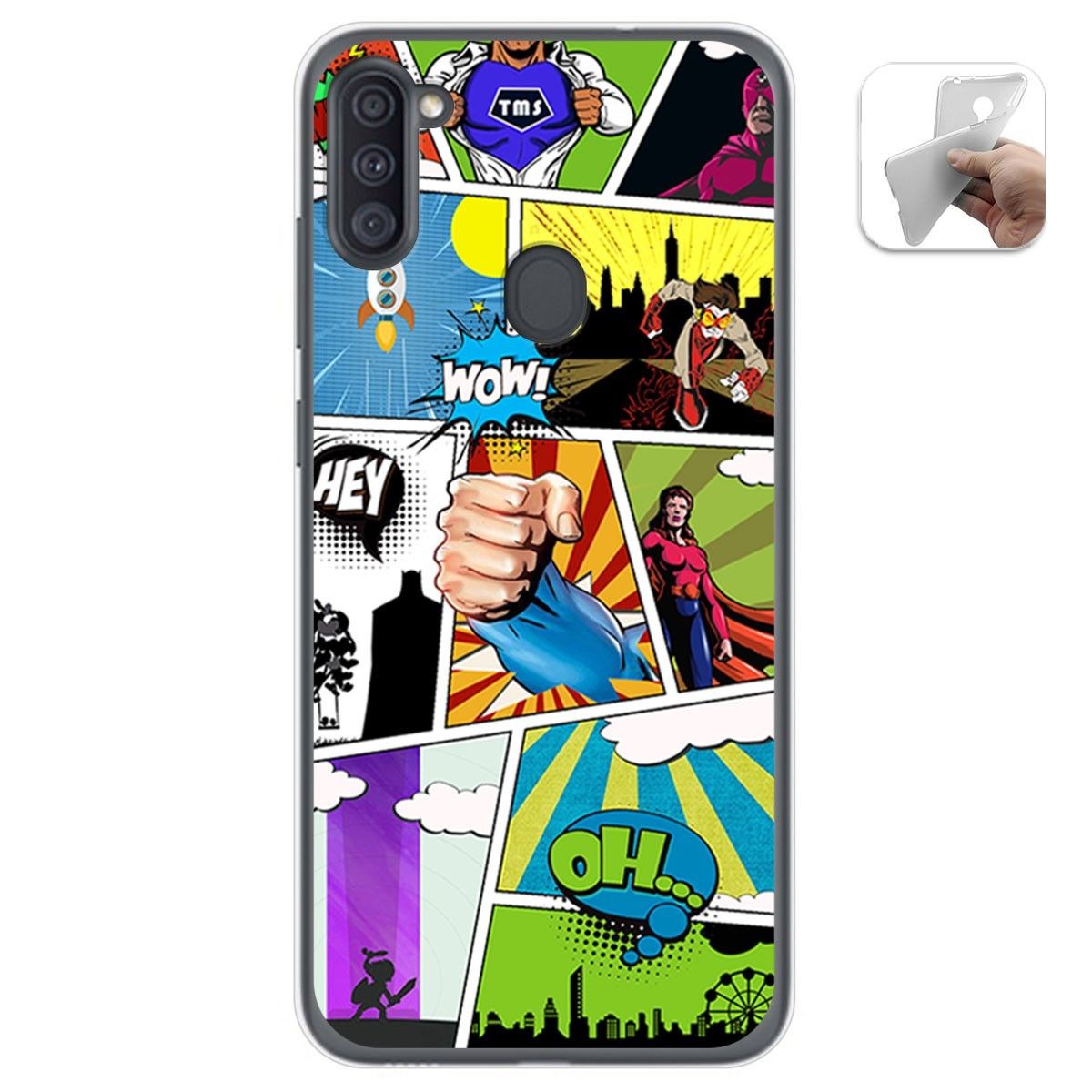 Funda Gel Tpu para Samsung Galaxy A11 / M11 diseño Comic Dibujos