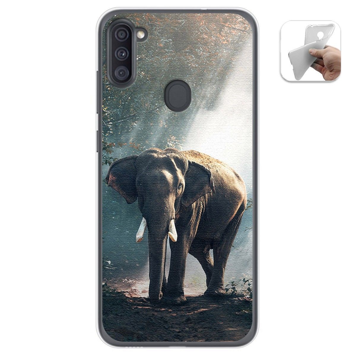 Funda Gel Tpu para Samsung Galaxy A11 / M11 diseño Elefante Dibujos