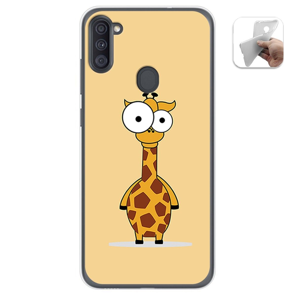 Funda Gel Tpu para Samsung Galaxy A11 / M11 diseño Jirafa Dibujos