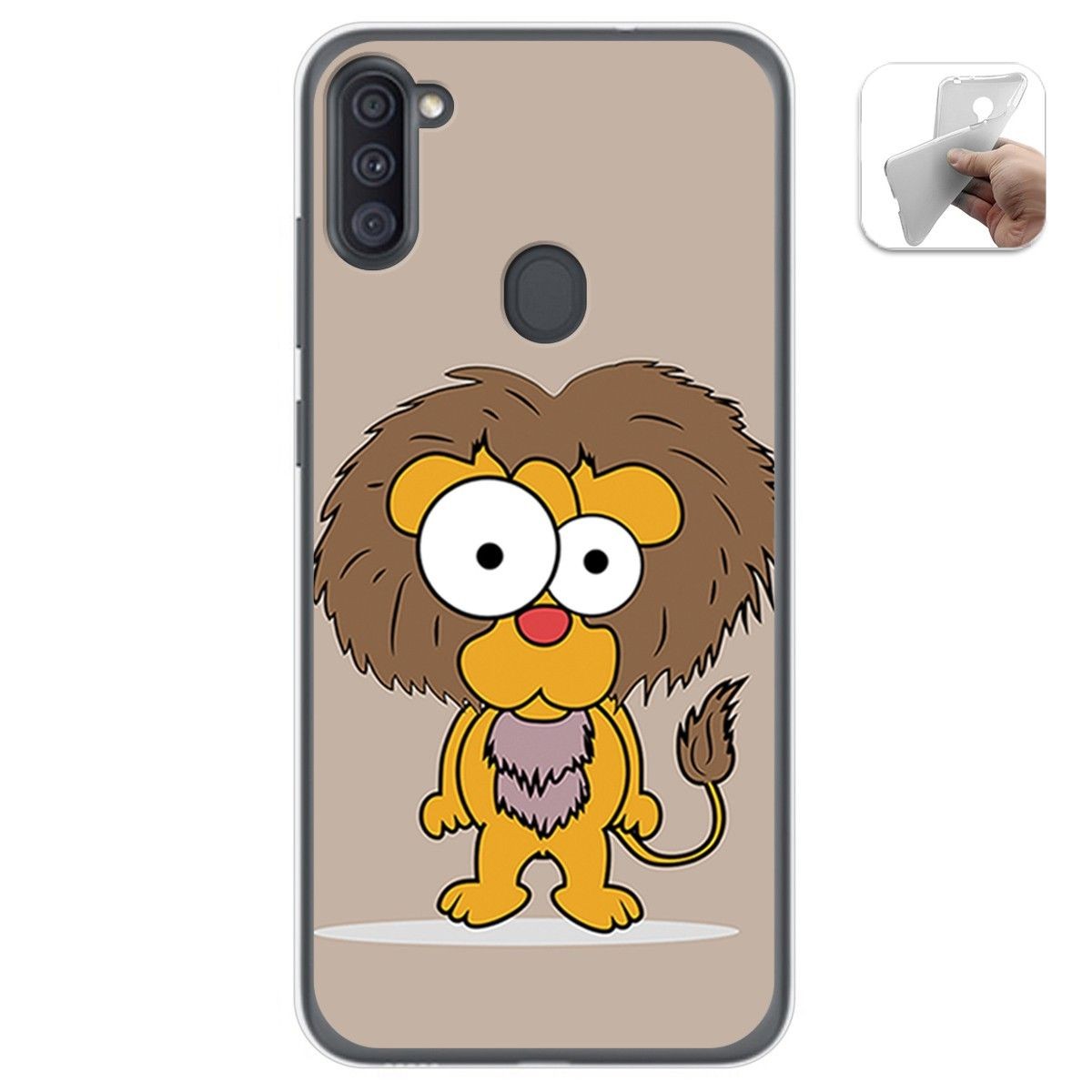 Funda Gel Tpu para Samsung Galaxy A11 / M11 diseño Leon Dibujos