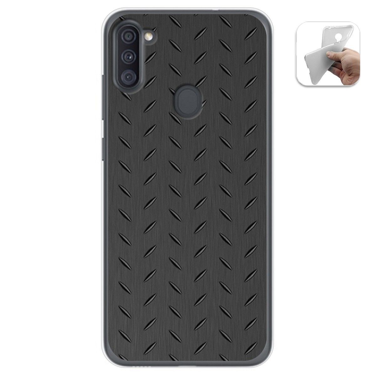 Funda Gel Tpu para Samsung Galaxy A11 / M11 diseño Metal Dibujos