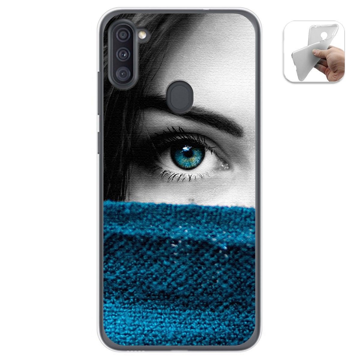 Funda Gel Tpu para Samsung Galaxy A11 / M11 diseño Ojo Dibujos