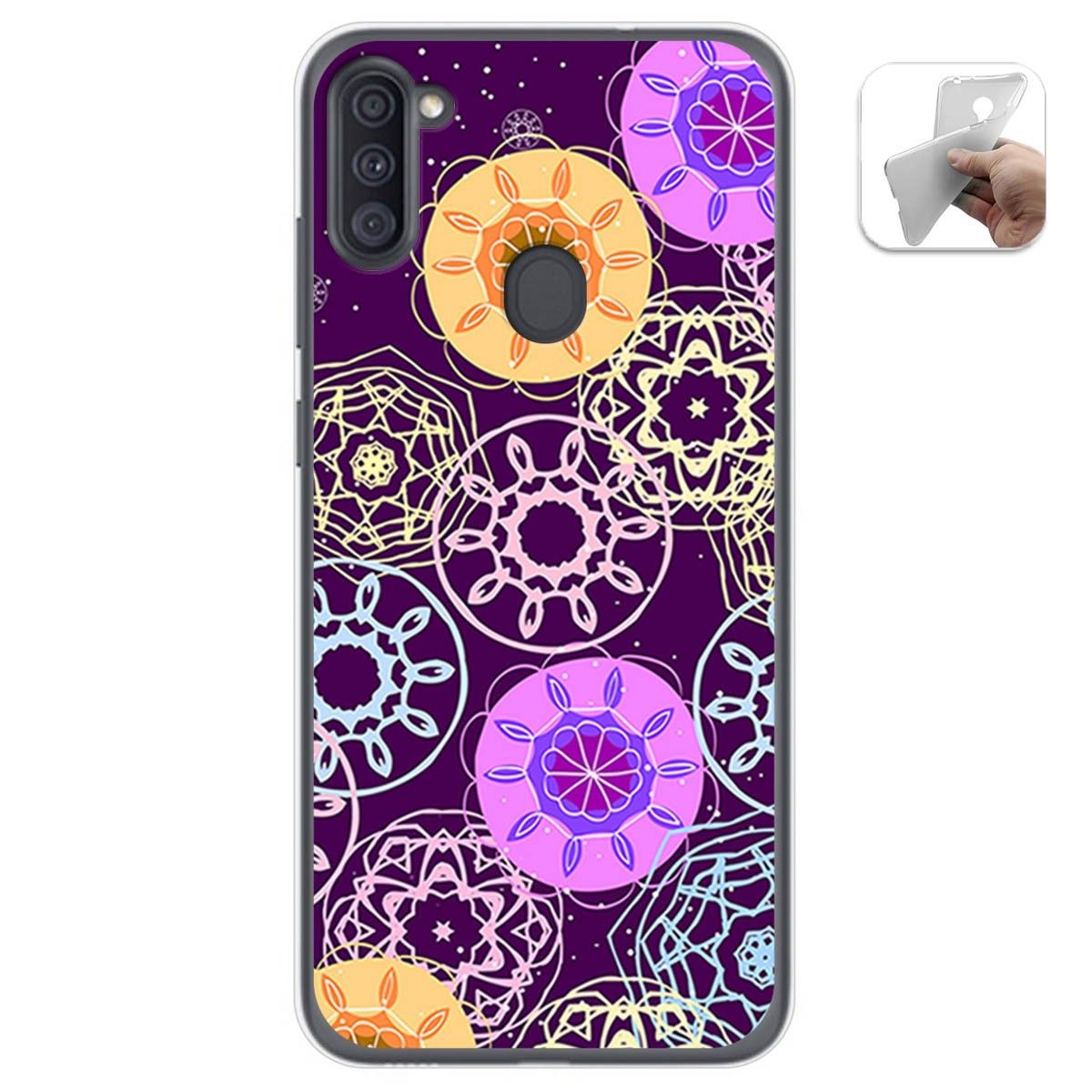 Funda Gel Tpu para Samsung Galaxy A11 / M11 diseño Radial Dibujos