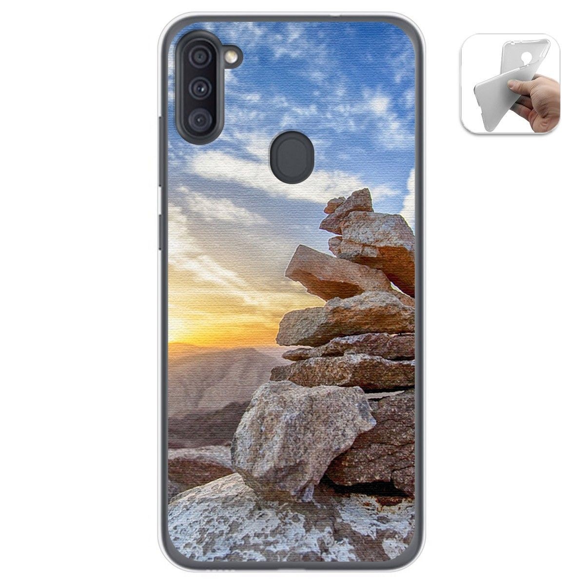 Funda Gel Tpu para Samsung Galaxy A11 / M11 diseño Sunset Dibujos