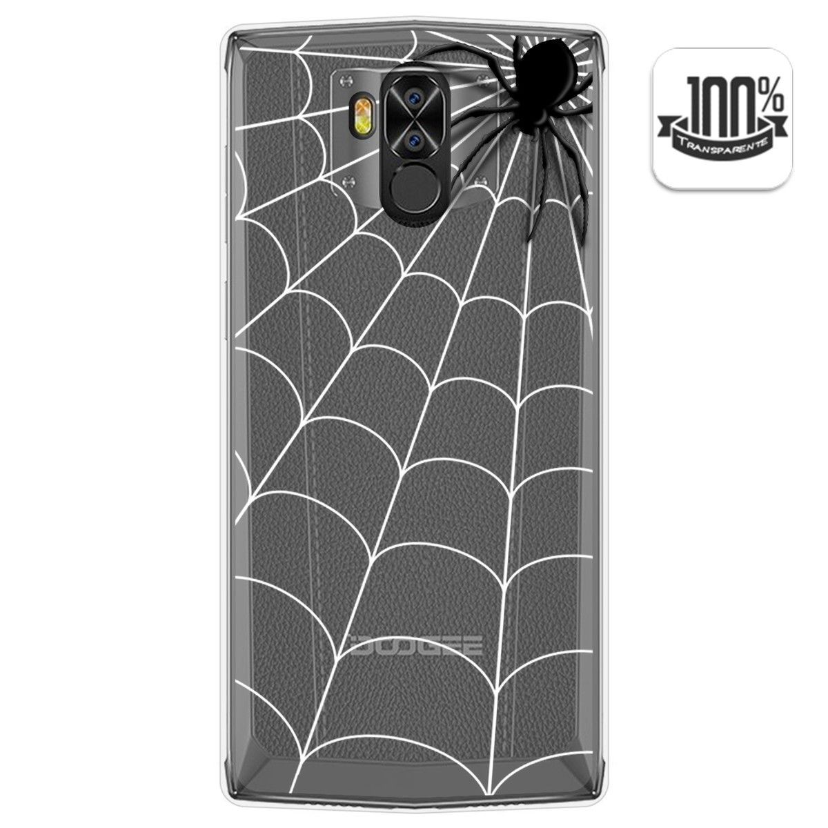 Funda Gel Transparente para Doogee N100 diseño Araña Dibujos