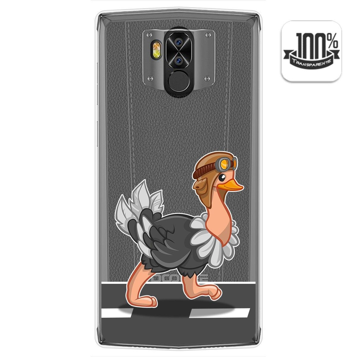 Funda Gel Transparente para Doogee N100 diseño Avestruz Dibujos