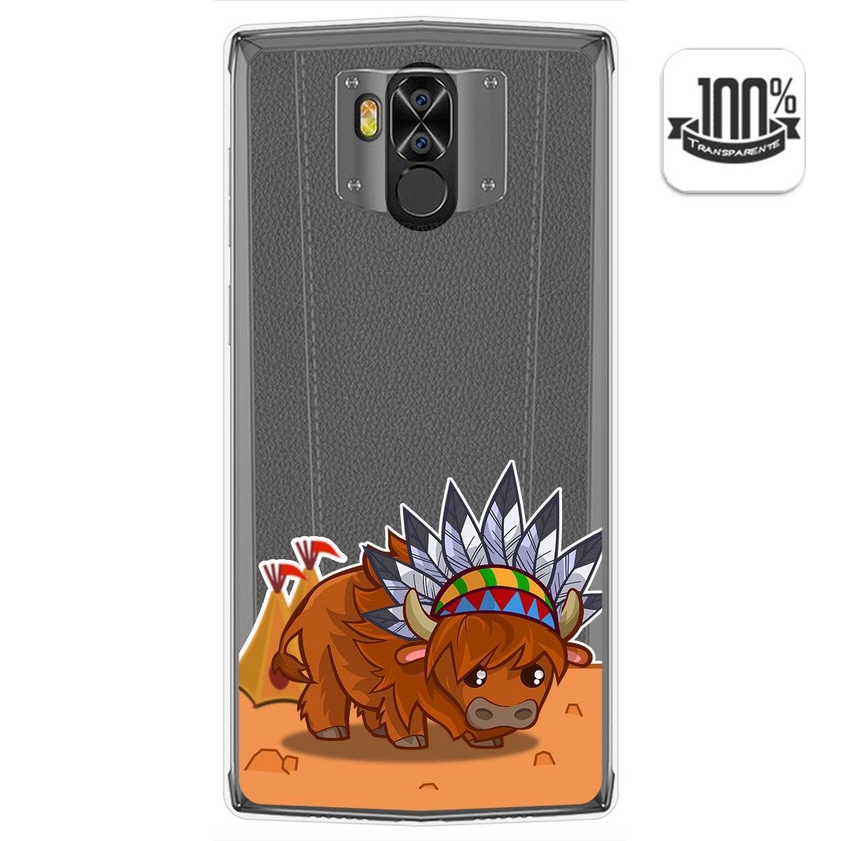 Funda Gel Transparente para Doogee N100 diseño Bufalo Dibujos
