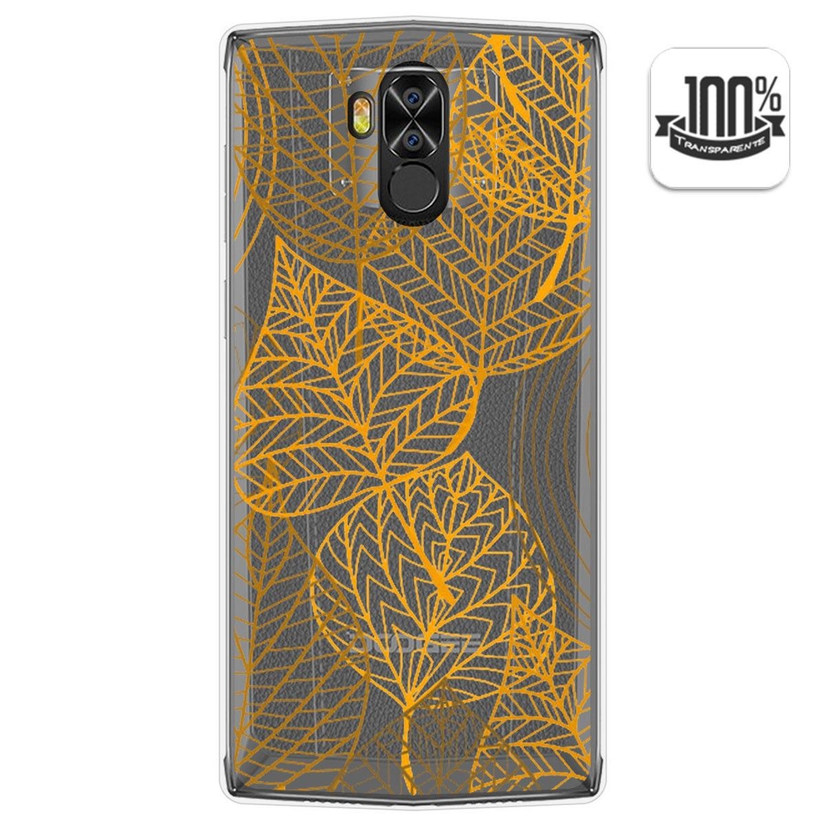 Funda Gel Transparente para Doogee N100 diseño Hojas Dibujos
