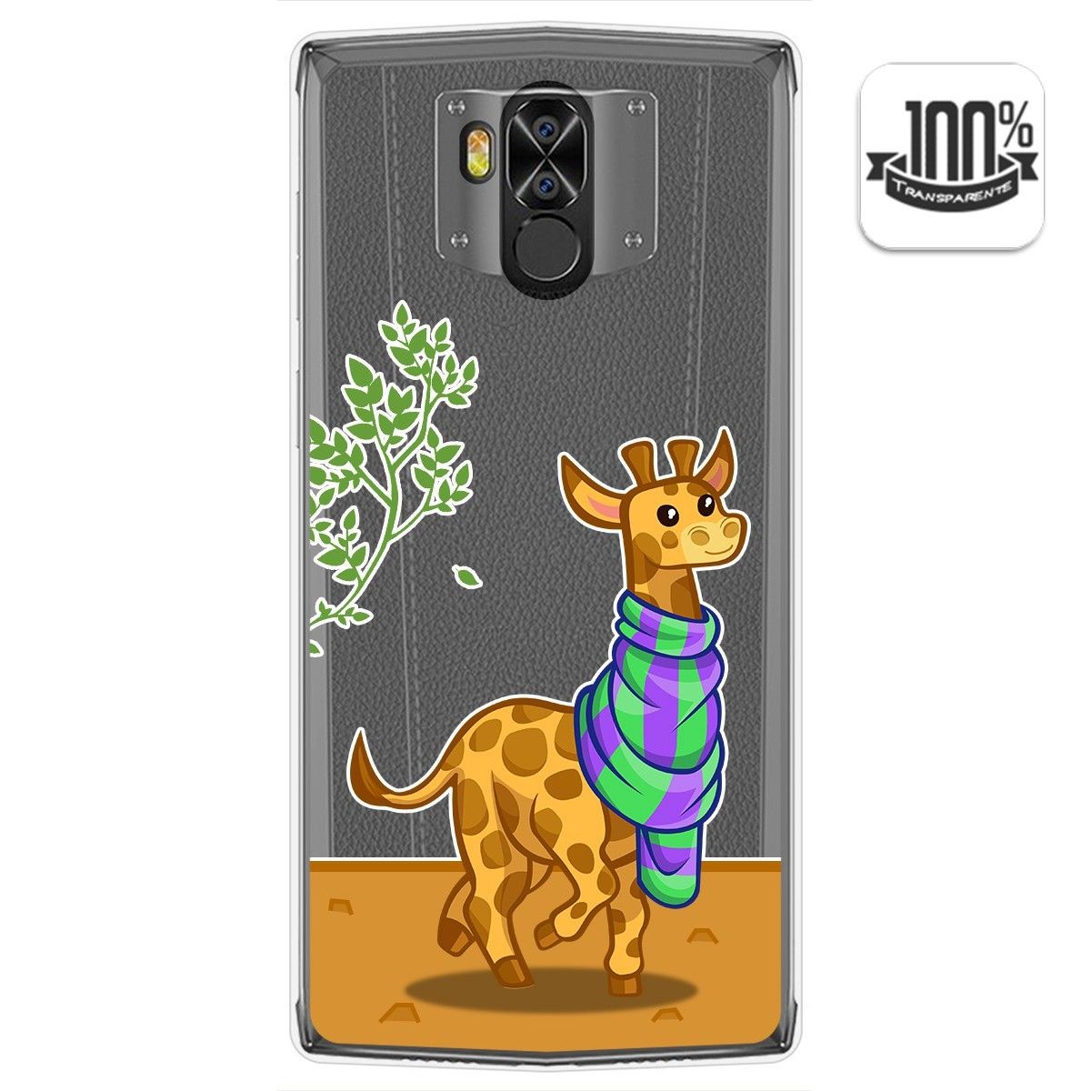 Funda Gel Transparente para Doogee N100 diseño Jirafa Dibujos
