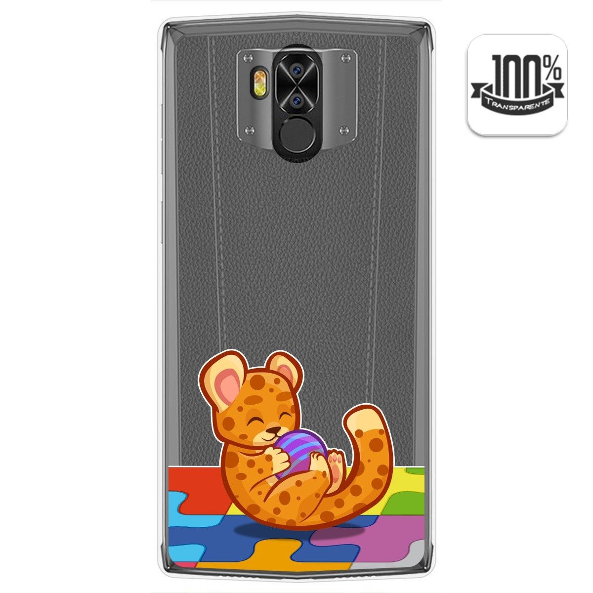 Funda Gel Transparente para Doogee N100 diseño Leopardo Dibujos