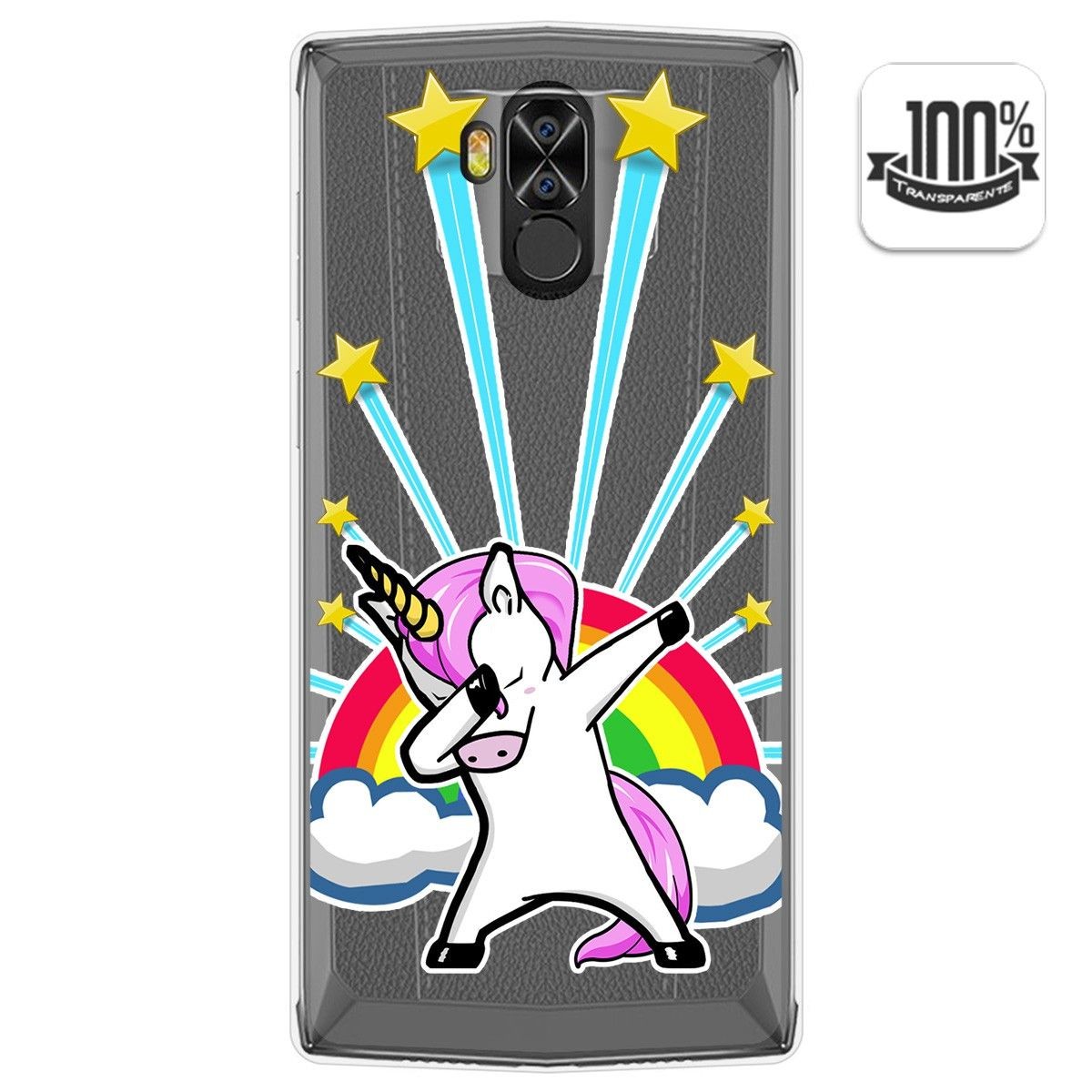 Funda Gel Transparente para Doogee N100 diseño Unicornio Dibujos