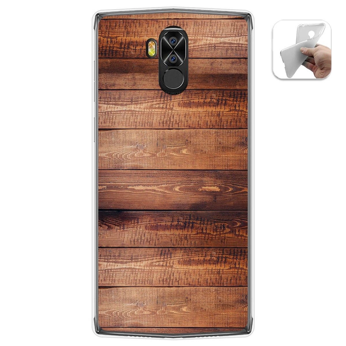Funda Gel Tpu para Doogee N100 diseño Madera 02 Dibujos