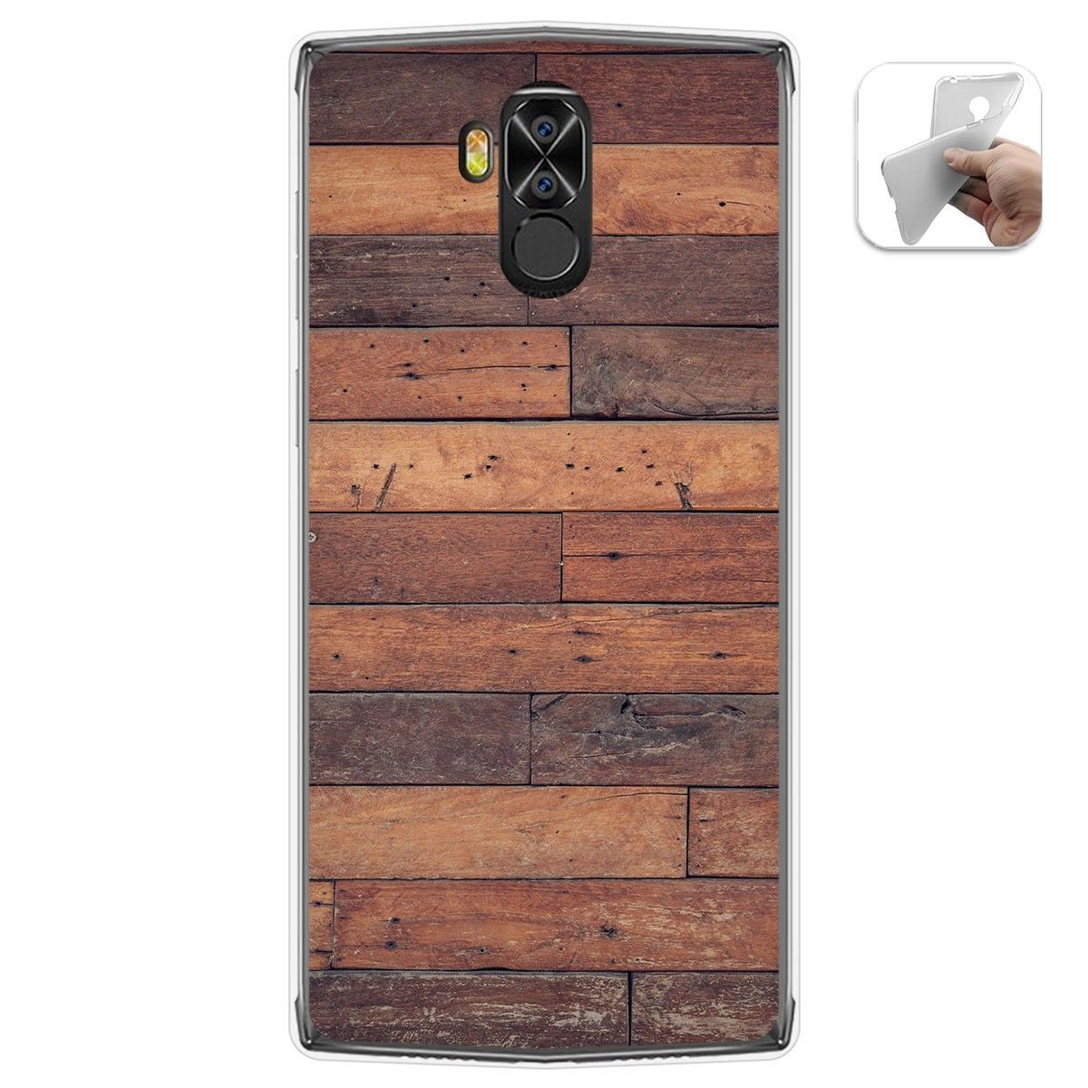 Funda Gel Tpu para Doogee N100 diseño Madera 03 Dibujos
