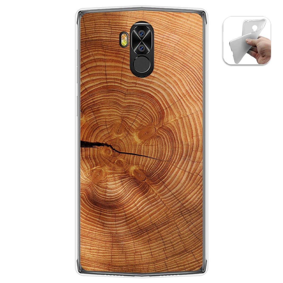 Funda Gel Tpu para Doogee N100 diseño Madera 04 Dibujos