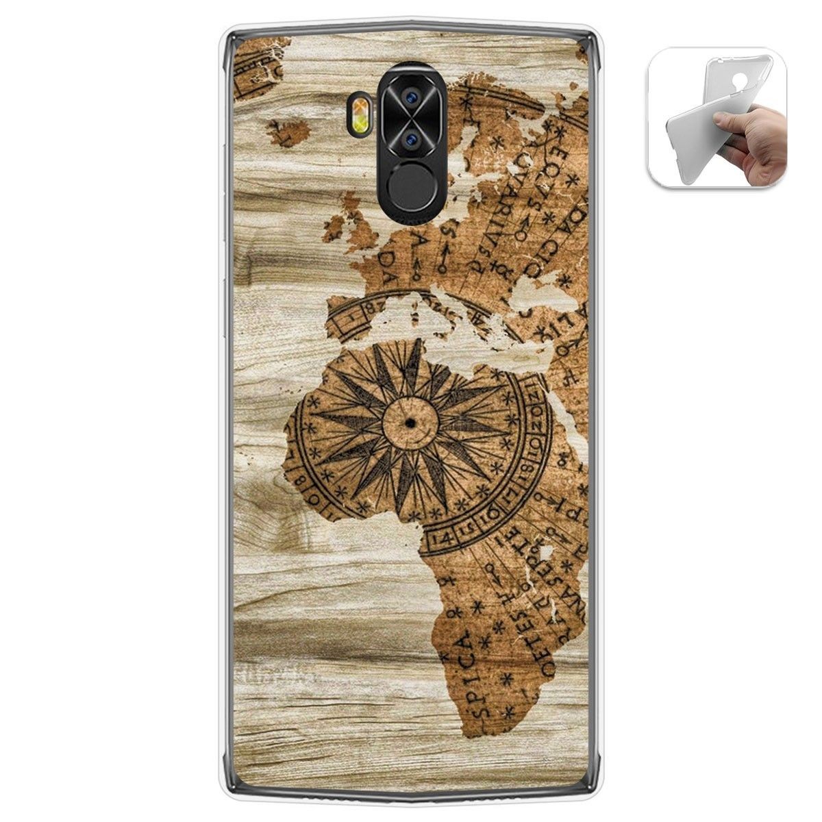 Funda Gel Tpu para Doogee N100 diseño Madera 07 Dibujos