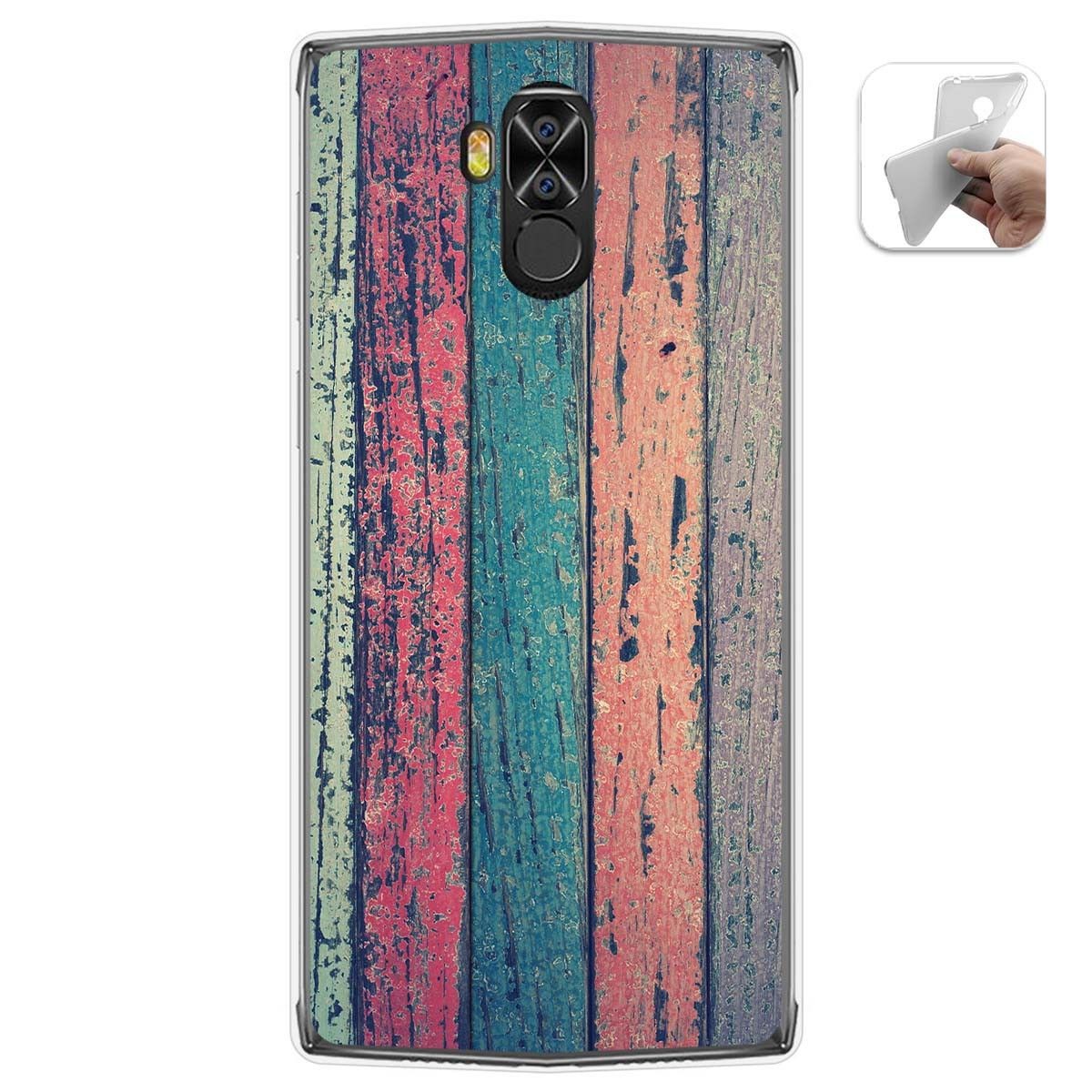 Funda Gel Tpu para Doogee N100 diseño Madera 10 Dibujos