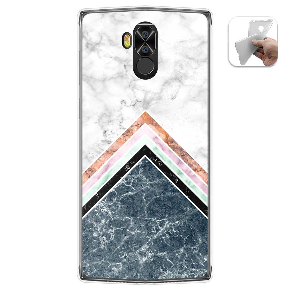 Funda Gel Tpu para Doogee N100 diseño Mármol 05 Dibujos