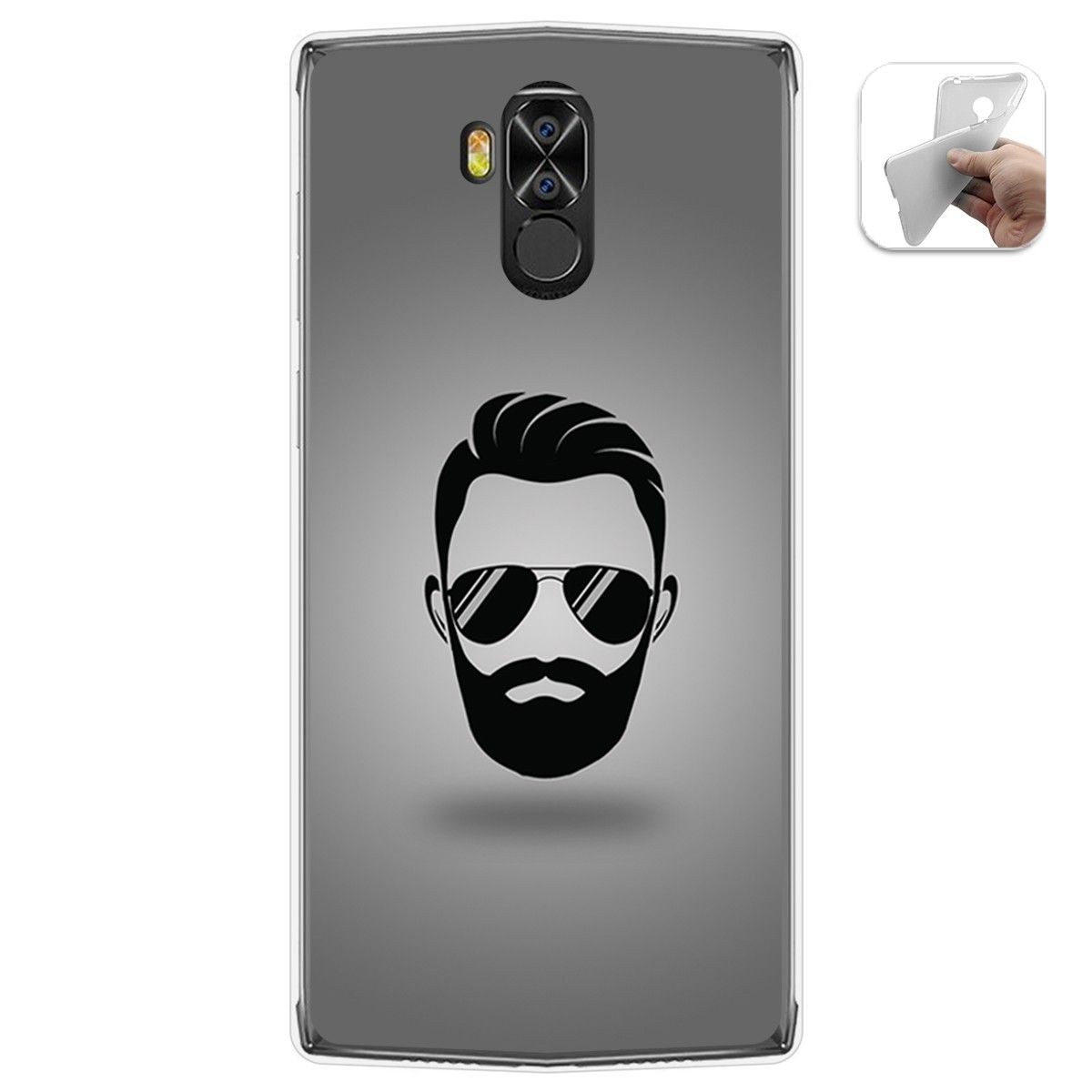 Funda Gel Tpu para Doogee N100 diseño Barba Dibujos