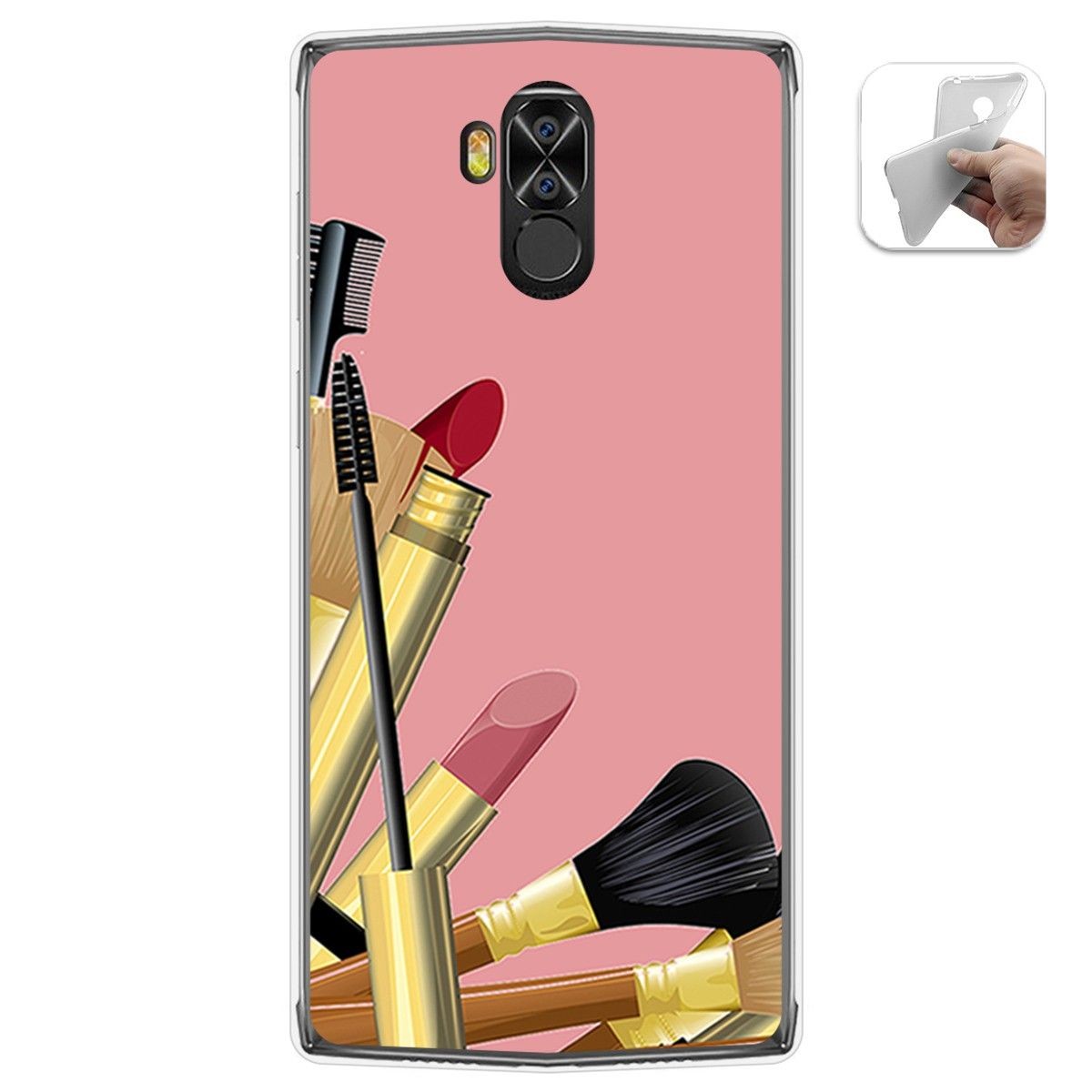 Funda Gel Tpu para Doogee N100 diseño Brochas Dibujos