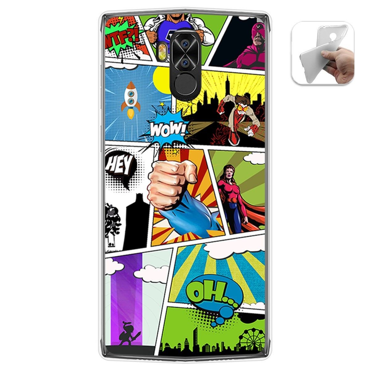 Funda Gel Tpu para Doogee N100 diseño Comic Dibujos