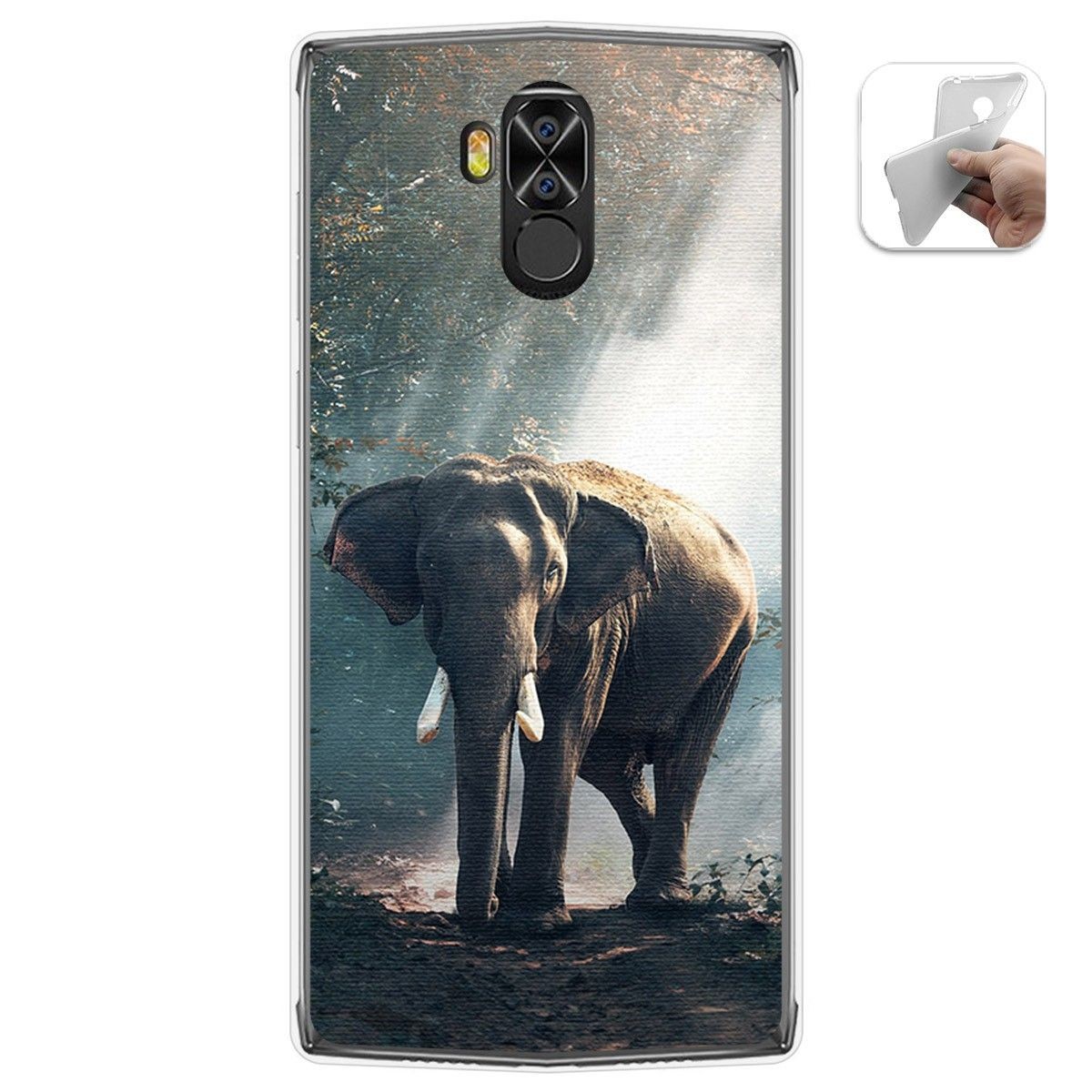 Funda Gel Tpu para Doogee N100 diseño Elefante Dibujos