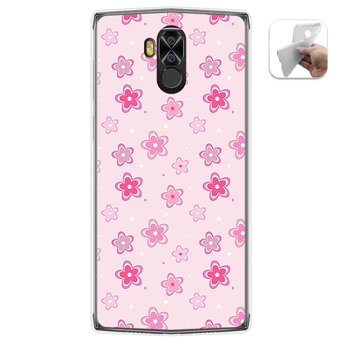Funda Gel Tpu para Doogee N100 diseño Flores Dibujos