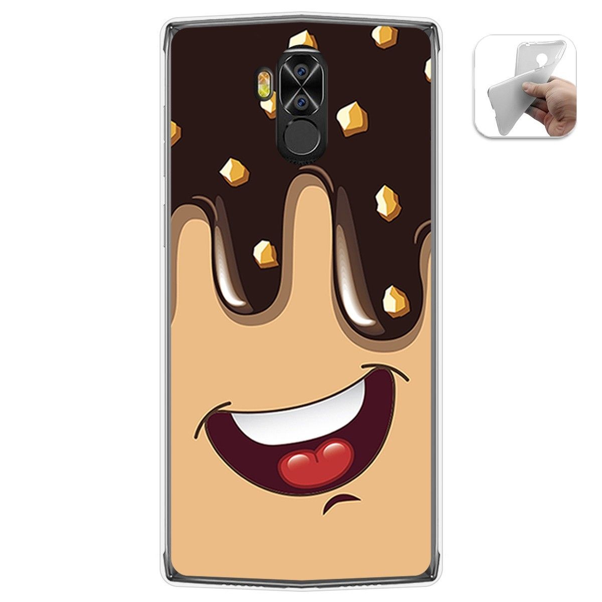 Funda Gel Tpu para Doogee N100 diseño Helado Chocolate Dibujos