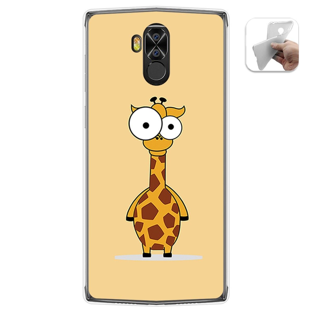 Funda Gel Tpu para Doogee N100 diseño Jirafa Dibujos