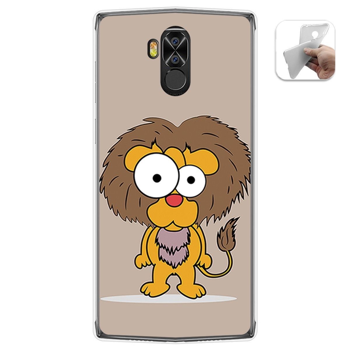 Funda Gel Tpu para Doogee N100 diseño Leon Dibujos