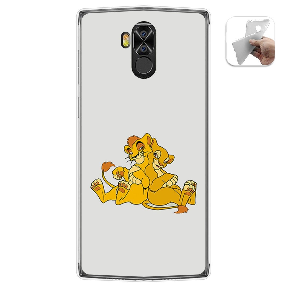 Funda Gel Tpu para Doogee N100 diseño Leones Dibujos