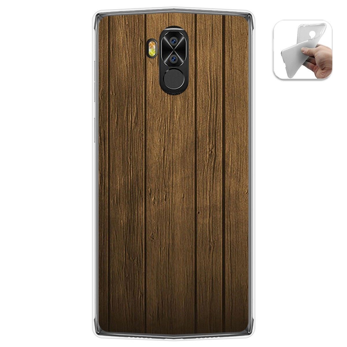 Funda Gel Tpu para Doogee N100 diseño Madera Dibujos