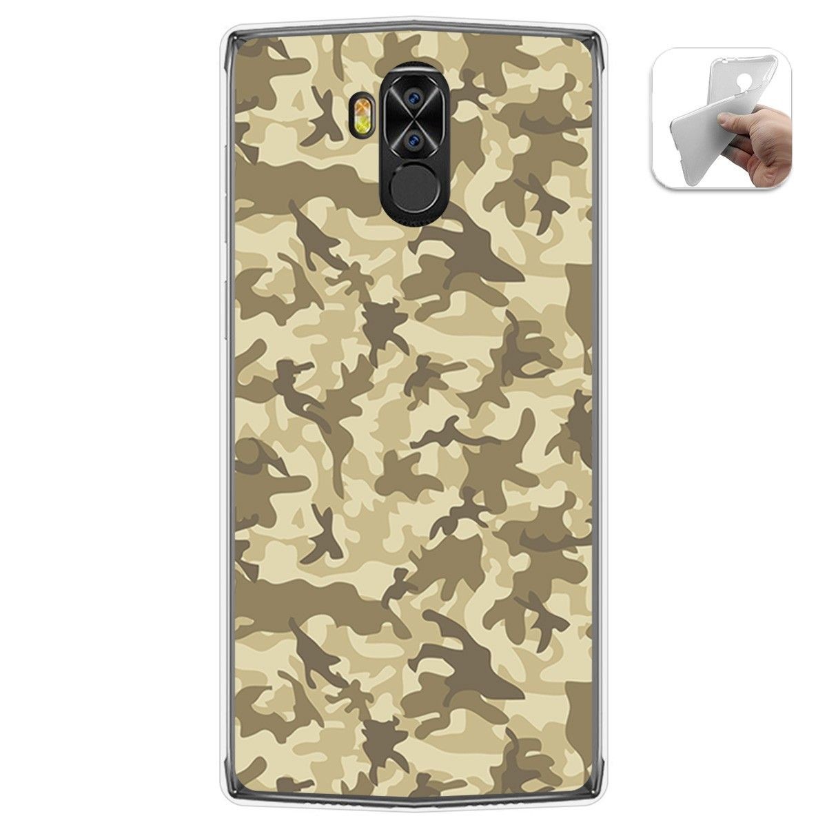 Funda Gel Tpu para Doogee N100 diseño Sand Camuflaje Dibujos