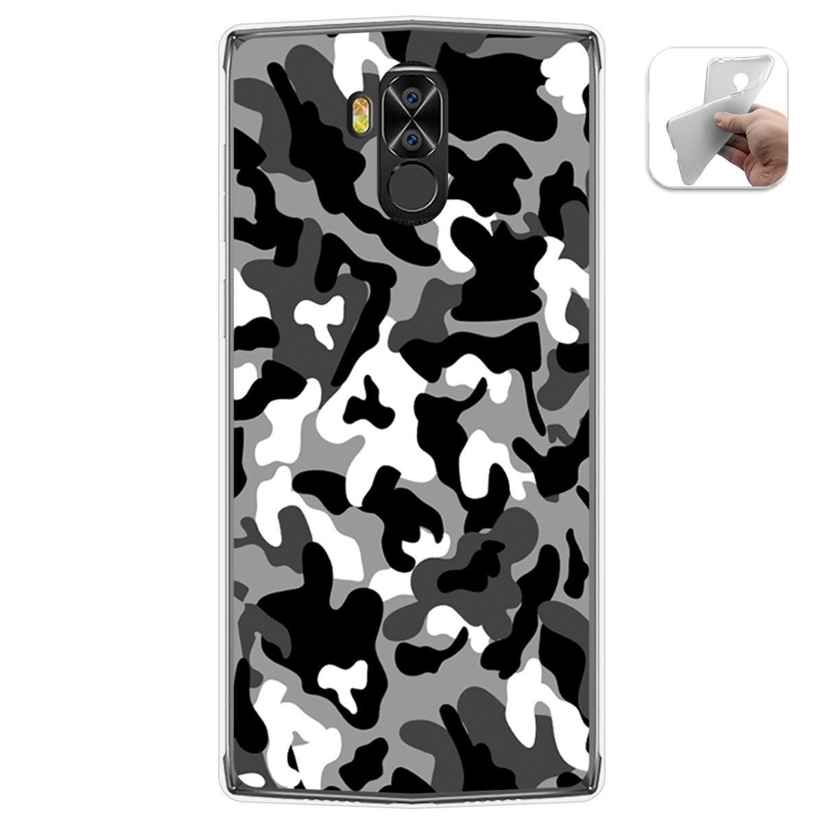 Funda Gel Tpu para Doogee N100 diseño Snow Camuflaje Dibujos