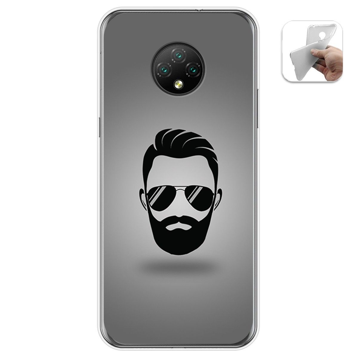 Funda Gel Tpu para Doogee X95 diseño Barba Dibujos