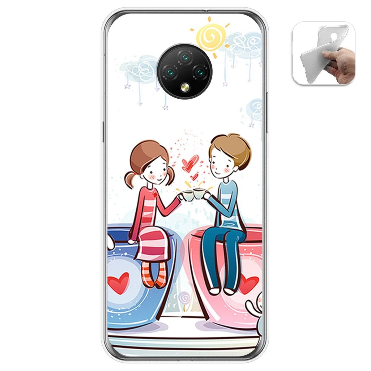 Funda Gel Tpu para Doogee X95 diseño Café Dibujos