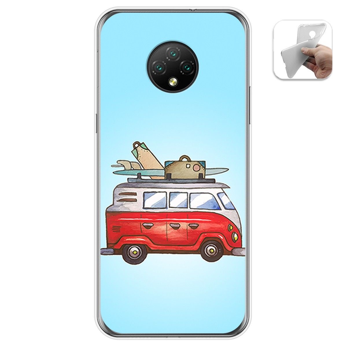 Funda Gel Tpu para Doogee X95 diseño Furgoneta Dibujos