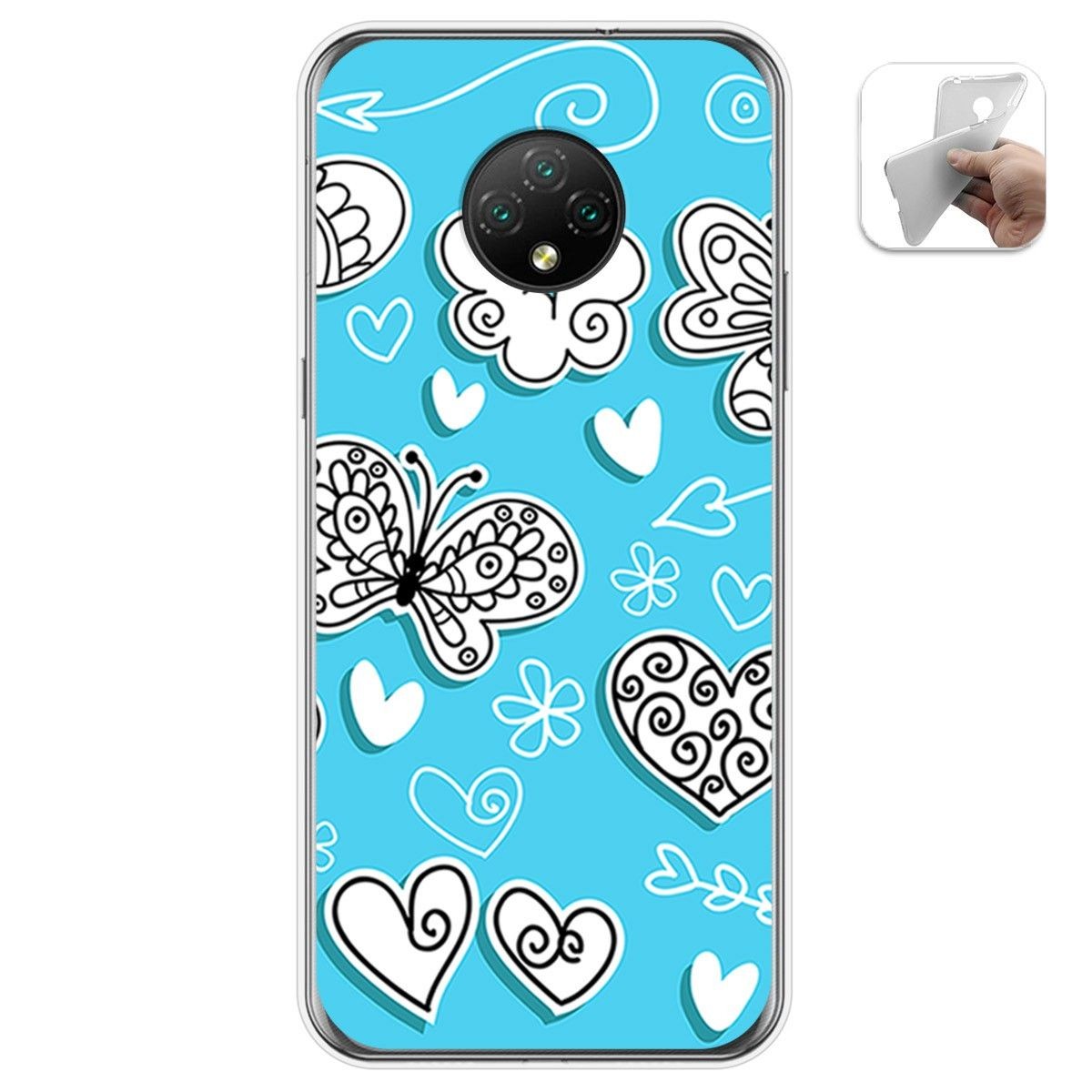 Funda Gel Tpu para Doogee X95 diseño Mariposas Dibujos