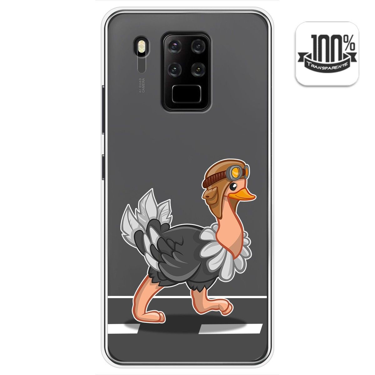 Funda Gel Transparente para Oukitel C18 Pro diseño Avestruz Dibujos