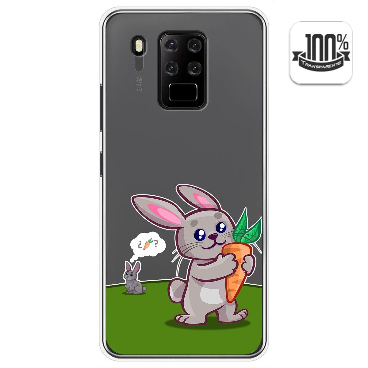 Funda Gel Transparente para Oukitel C18 Pro diseño Conejo Dibujos