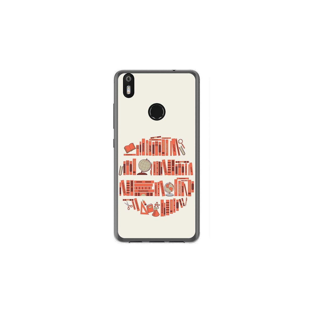 Funda Gel Tpu para Bq Aquaris X / X Pro Diseño Mundo Libro Dibujos