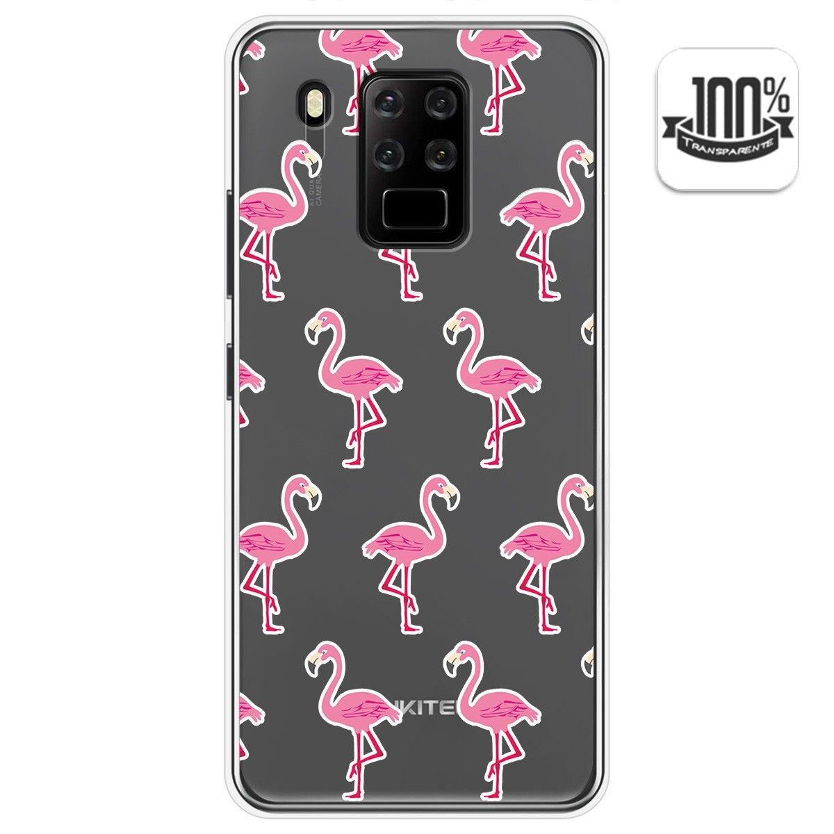 Funda Gel Transparente para Oukitel C18 Pro diseño Flamenco Dibujos