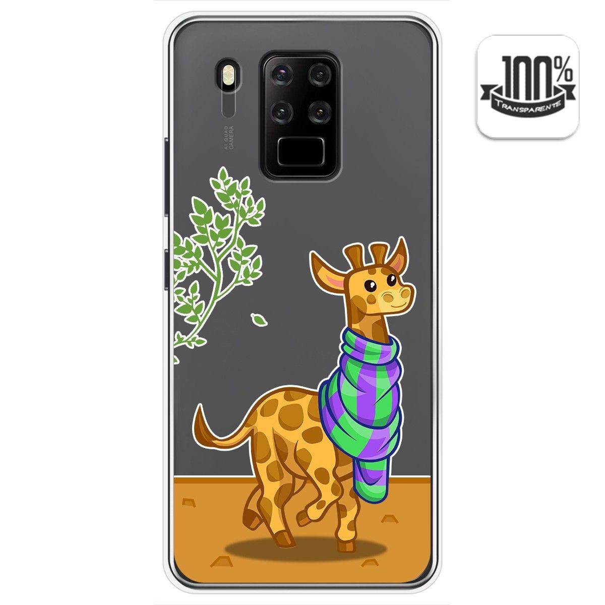 Funda Gel Transparente para Oukitel C18 Pro diseño Jirafa Dibujos