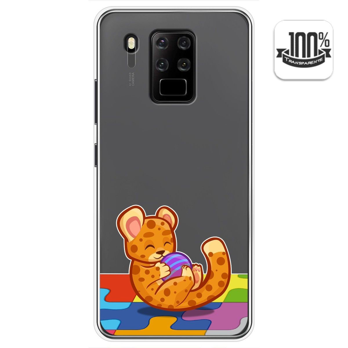 Funda Gel Transparente para Oukitel C18 Pro diseño Leopardo Dibujos