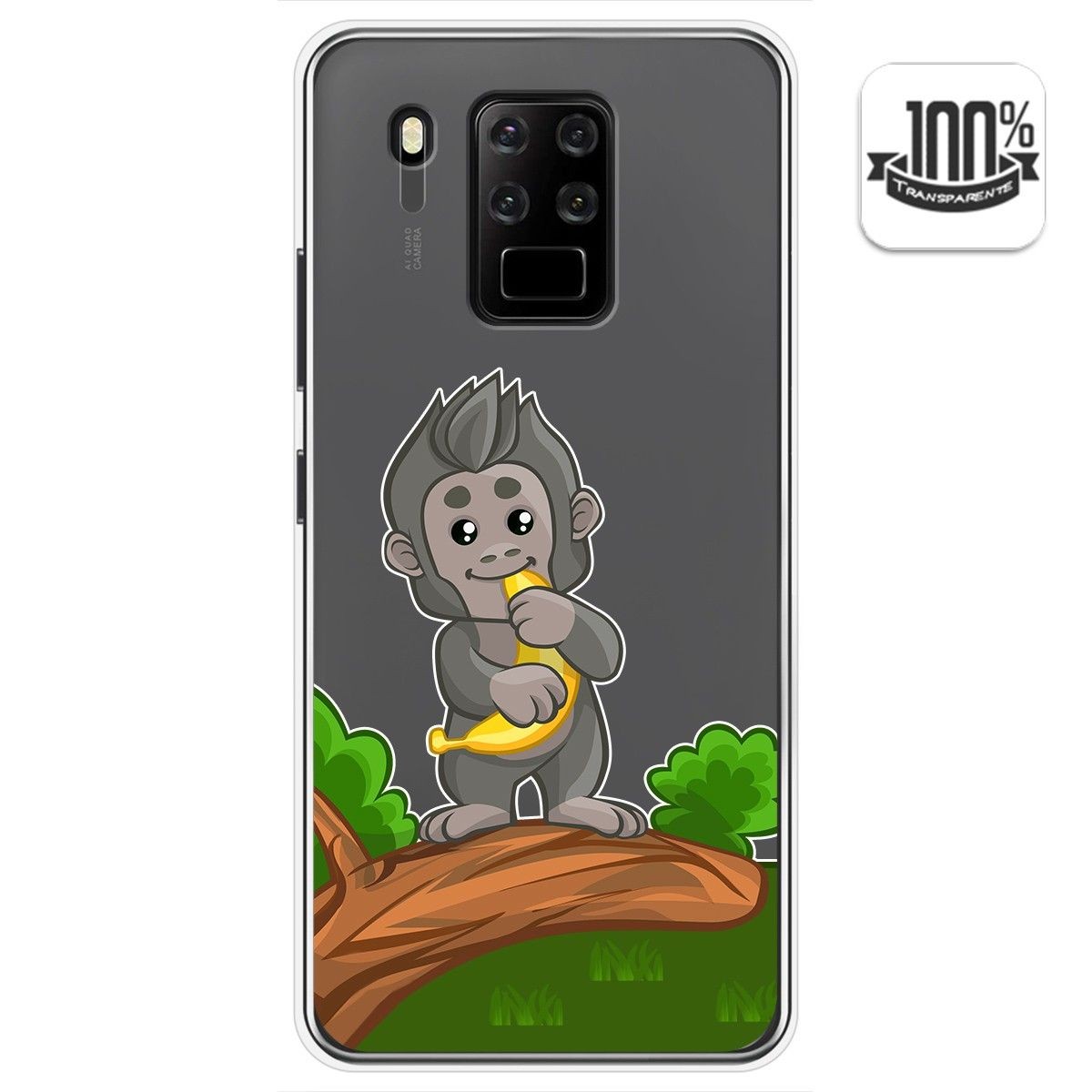 Funda Gel Transparente para Oukitel C18 Pro diseño Mono Dibujos