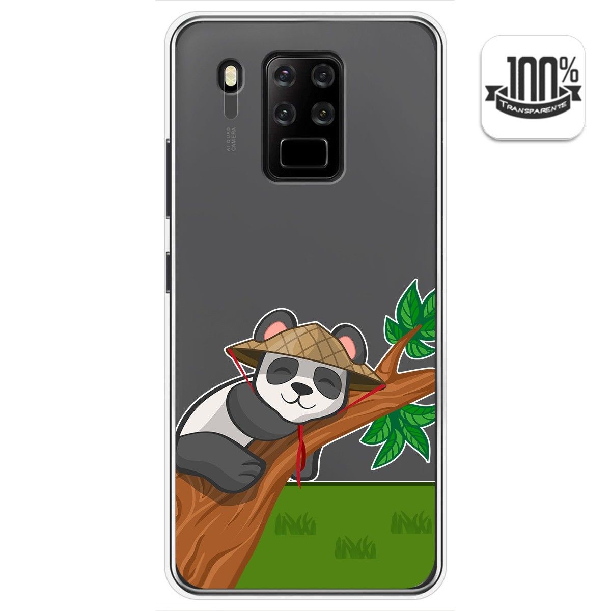 Funda Gel Transparente para Oukitel C18 Pro diseño Panda Dibujos
