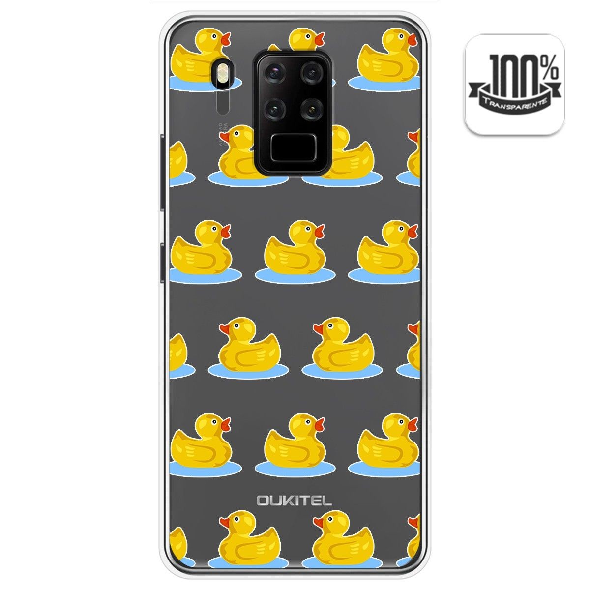 Funda Gel Transparente para Oukitel C18 Pro diseño Pato Dibujos