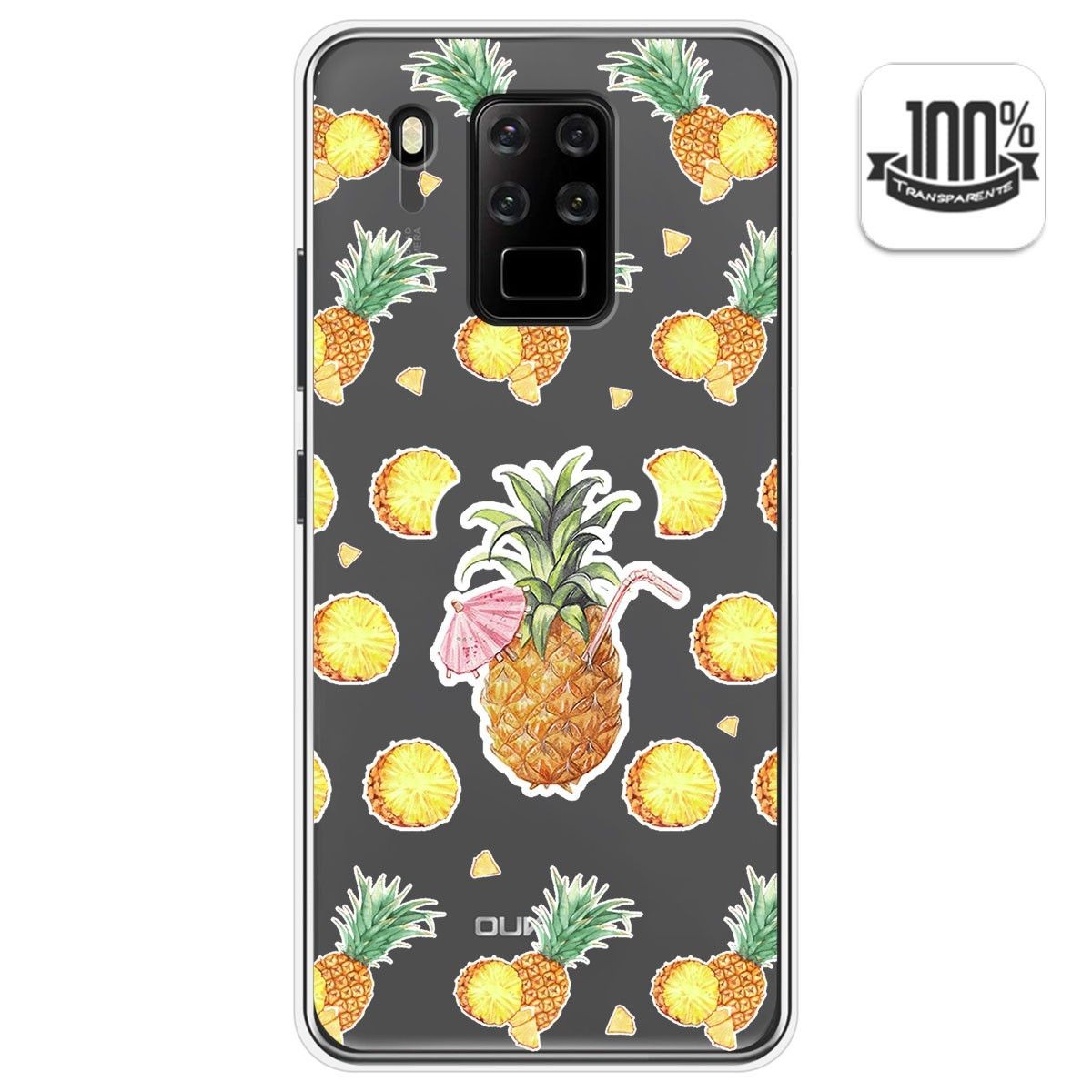 Funda Gel Transparente para Oukitel C18 Pro diseño Piña Dibujos