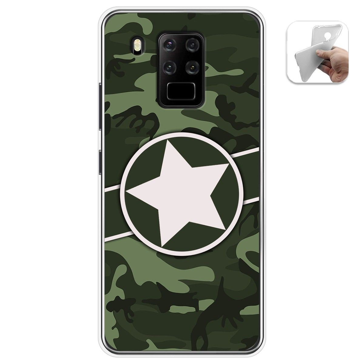 Funda Gel Tpu para Oukitel C18 Pro diseño Camuflaje 01 Dibujos