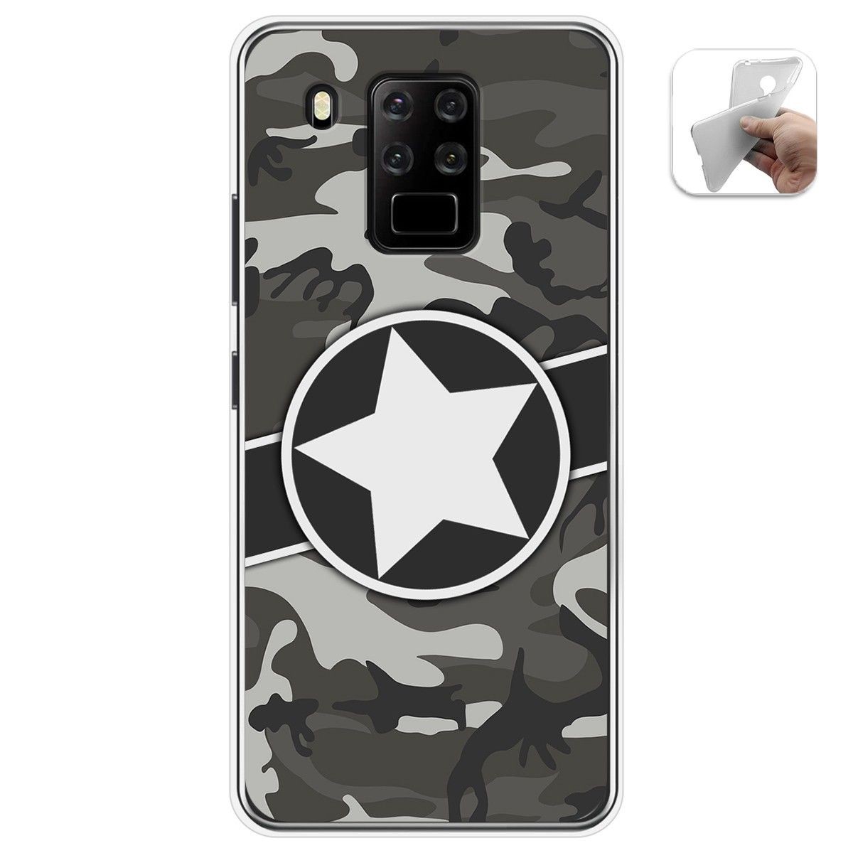Funda Gel Tpu para Oukitel C18 Pro diseño Camuflaje 02 Dibujos